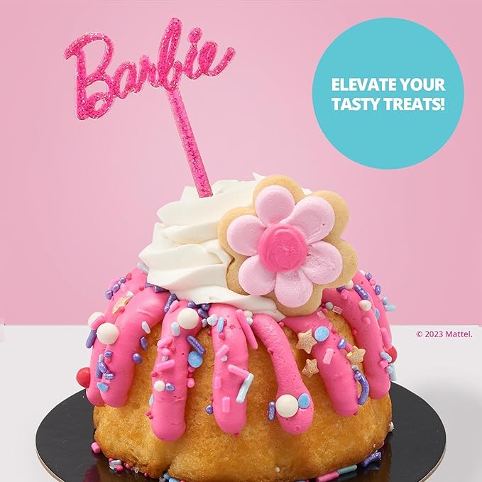 DecoPac Barbie Skewers For Cakes, Cupcakes, And More | 36 Pink Stir Sticks, Ideal For Birthday's, Parties And Celebrations. Personalize Your Baked Creations. Pack of 36