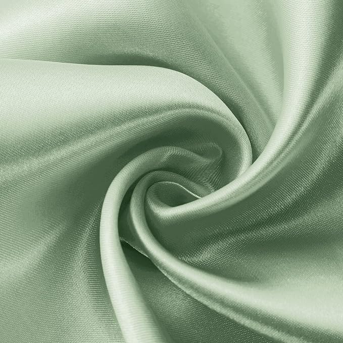 Horbaunal 2 Pack Sage Green Satin Table Runner 12 x 108 Inch, Smooth Table Runners for Wedding Banquets Birthday Party
