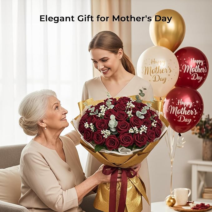 Auihiay 60PCS Burgundy Artificial Roses Bulk, Velvet Silk Fake Roses, Lifelike Burgundy Faux Rose for Father's Day, Wedding Centerpieces, Cake, Bridal Bouquets, Anniversary, Home Decorations