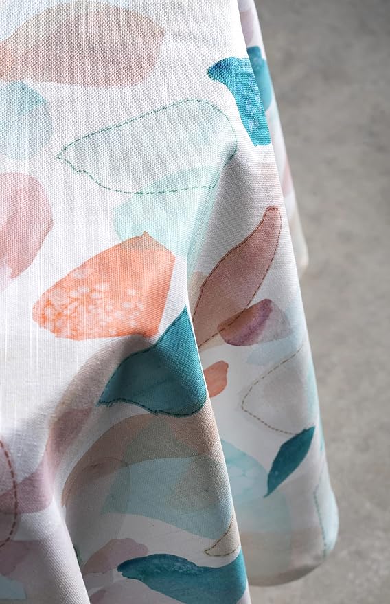 Maison d' Hermine Table Cloth Round Table 100% Cotton 69 Round Inches Tablecloth Reusable Decorative for Dining Kitchen Room Farmhouse Party Home Hotel Restaurant Spring Summer - Summer Picnic