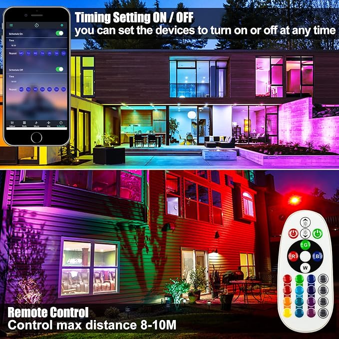 50W RGB Wall Washer Light, RGB Light bar with Remote Control & APP Control, for Hotel, Building, Commercial Lighting, Birthday Party, Garden Lighting, Wall Display