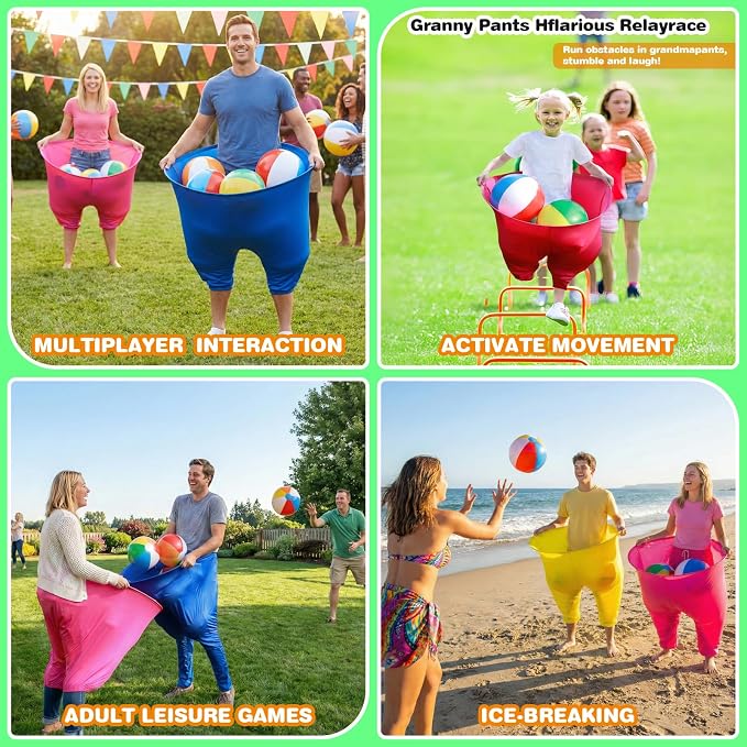 Granny Pants Yard Game for Kids & Adults- Giant Outdoor Carnival Game for Family Parties, Company Team Building, Backyard, Lawn Reunion Fun