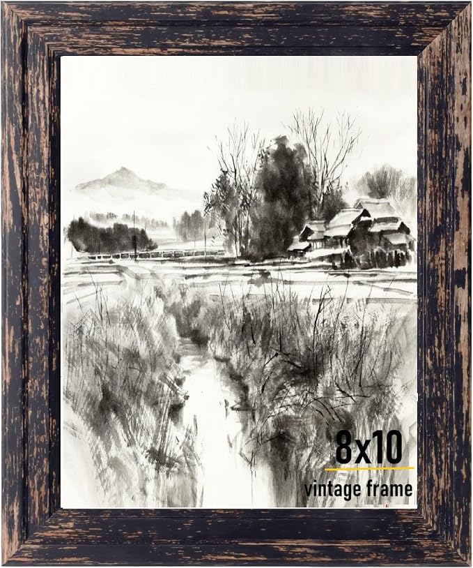 8x10 Picture Frame – Vintage Picture Frames for Tabletop & Wall Mount, 8 x 10 Photo Frame for Living Room, Bedroom, Office Décor & Father's Day Graduation Wedding Gift