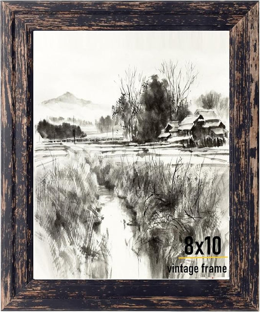 8x10 Picture Frame – Vintage Picture Frames for Tabletop & Wall Mount, 8 x 10 Photo Frame for Living Room, Bedroom, Office Décor & Father's Day Graduation Wedding Gift