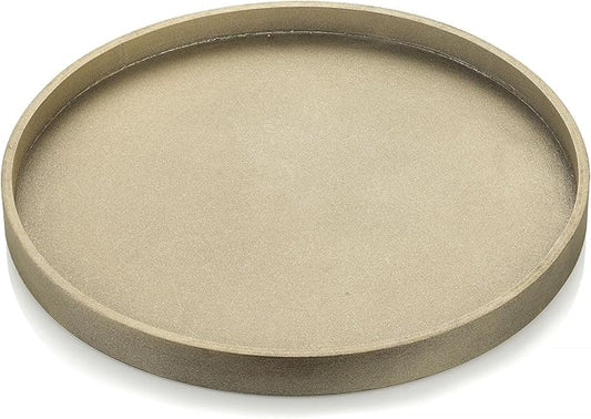 Hanobe Decorative Coffee Table Tray: Round Gold Tray for Home Decor - 12" Circle Ottoman Trays for Entryway Table Candle Holder Plate for Living Room Kitchen