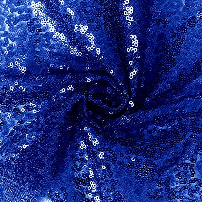 10 Packs 12 x 72 inches Sequin Table Runner, Royal Blue Glitter Table Runner for Birthday Party Supplies Wedding Engagement Baby Shower Holiday Celebration Event Decorations
