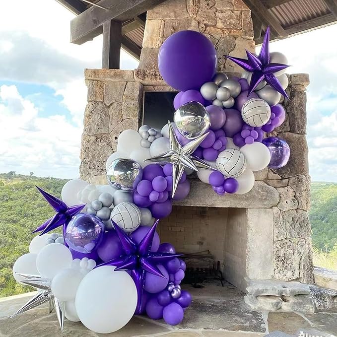 Dark Purple Balloons Different Sizes, 18 12 10 5 Inch Double Stuffed Royal Purple Balloons, Dark Purple Balloon Arch for Boho Party, Baby Shower, Birthday, Weddings (RoyalPurple）