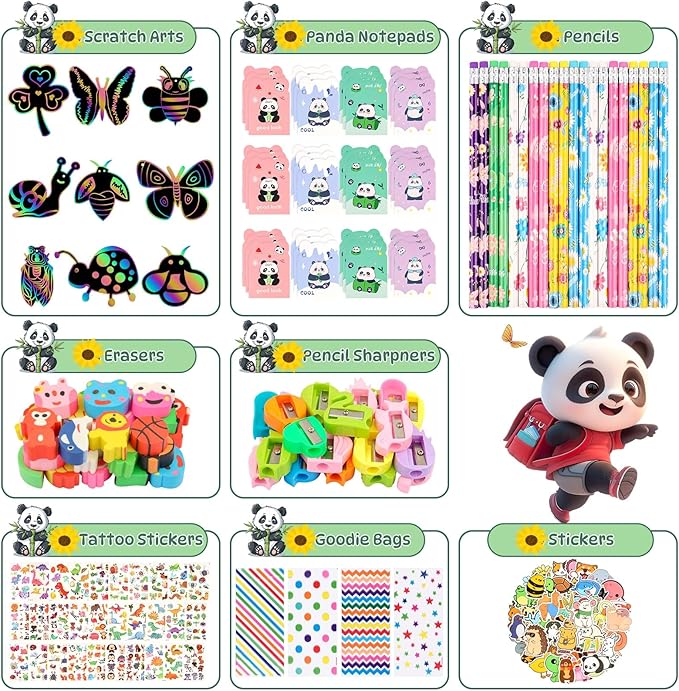 Stationery Party Packs, 28 Pack Birthday Goodie Bags for Classroom Return Gifts for Birthday Party Gift for Students from Teacher Class Prizes Rewards