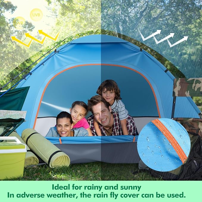 Woanger 6 Pack Bulk 2 Person Camping Tents for Homeless Lightweight Outdoor Tent with Rain Fly and Carrying Bag, Waterproof Windproof Setup Pop Up for Homeless Camping Backpacking