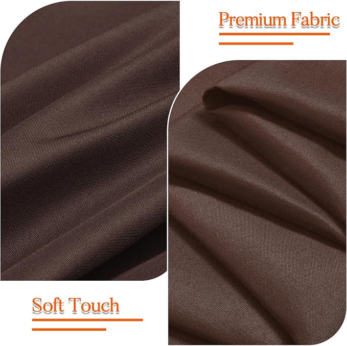 10 Pack Brown Tablecloth 60x102 Inch Brown Table Cloth for 6 Foot Rectangle Tables, Wrinkle Resistant Rectangular Tablecloth Washable Polyester Fabric Table Covers for Party Banquet Wedding Buffet