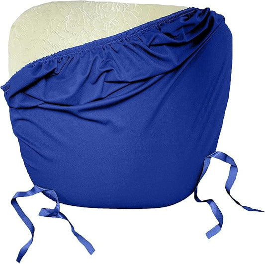 LA Linen Pack-4 Spandex Chiavari Chair Cushion Cover,Royal Blue