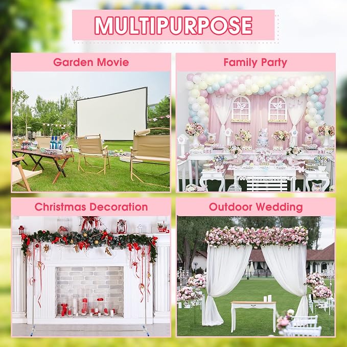 Wedding Arch,7 x 6 FT Metal Arch Backdrop Stand with Support Feet Base,Square Arched Frame for Birthday Party Ceremony Event Balloon Arches Decoration