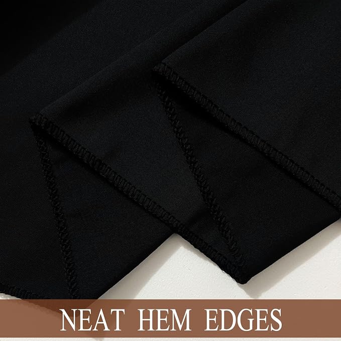 10Pack Black Round Tablecloth 90 inch Black Table Cloth, Washable Round Table Cloth Polyester Table Cover for Dining Wedding Banquet Party