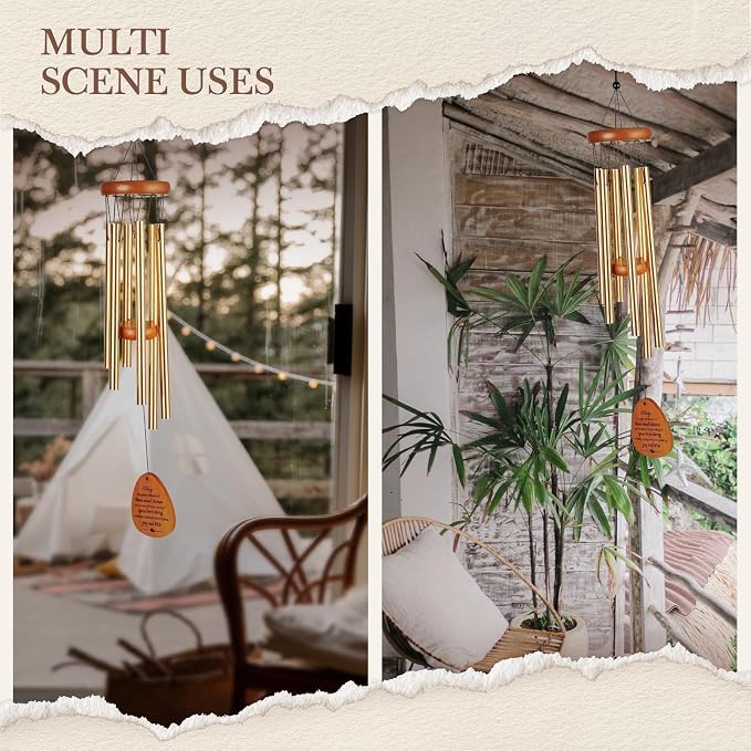 SteadStyle Anniversary Decorations for Couples, Parents, Husband, Wife, Wedding Anniversary Keepsake Wind Chimes for Outside Garden Patio Backyard Porch