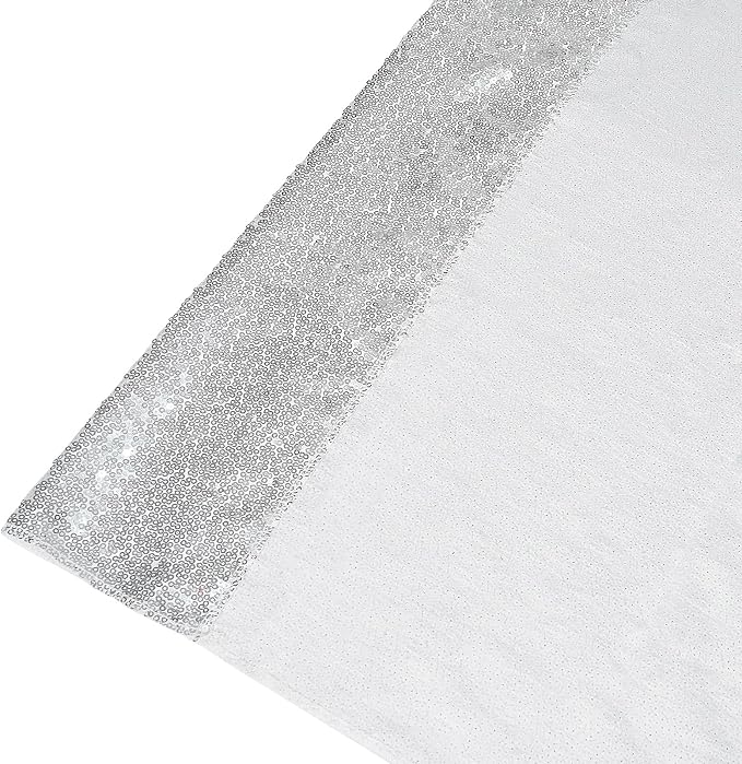 Eternal Beauty Silver Thick Sequin Backdrop, 10x10 Ft Glitter Background Curtains for Shimmer Photography Party Wedding Birthday Back Drop Decor