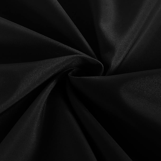 Obstal 6 Pack Table Clothes for 4 Foot Rectangle Tables - Water Resistant Washable Fabric Polyester Rectangle Table Cover Protector for Wedding, Banquet and Trade Shows, 48" L x 24" W, Black