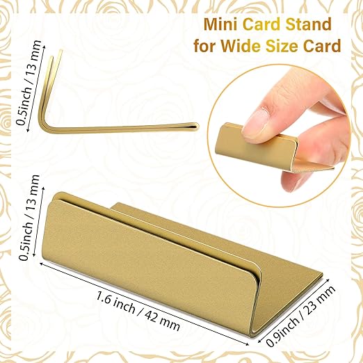 30 Pcs Place Card Holders Gold Vintage Finish Table Card Holder Table Number Stands Antique Small Signs for Display Price Tags, Food Signs, Reception Party Photo, Weddings Restaurants Favor