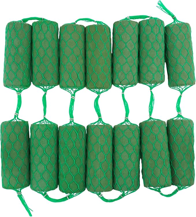 Prashent 9.2FT 14 Piece Floral Wet Foam Garland for Fresh Flowers, Floral Craft Wet Foam for Home Garden Wedding Decoration, Arch Door Tabletop Flower Arrangement DIY Material