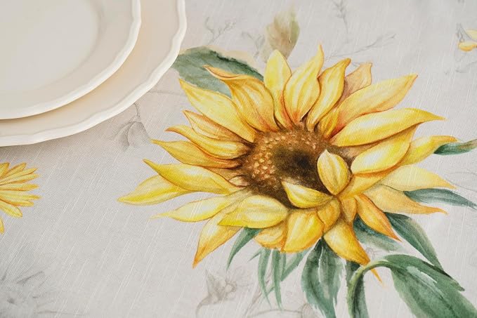 Maison d' Hermine Table Cloth Rectangle Table 100% Cotton 70 x 140 Inches Tablecloth Reusable Decorative for Dining Kitchen Room Farmhouse Party Home Hotel Restaurant Spring Summer - Candice