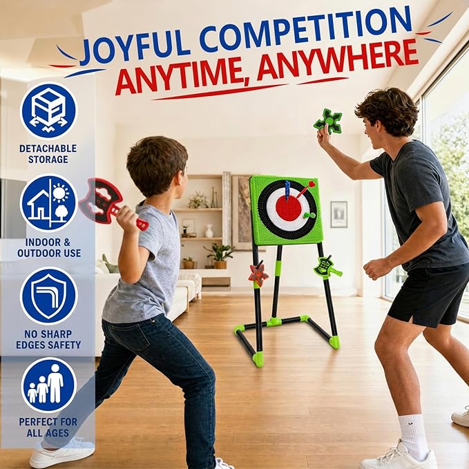 Axe Throwing Game for Backyard, Throwing Axe Set with Axe Throwing Target, Ax Throwing Game for Indoor Outdoor Lawn Party Game