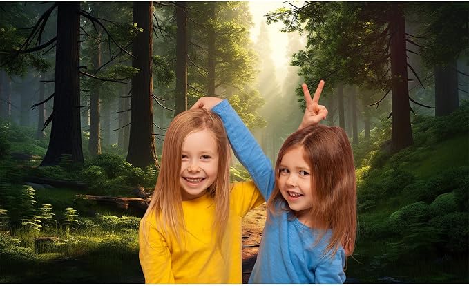 Forest Backdrop Tranquil Pathway Meanders Through Dense Foliage Forest Photography Backgrounds Hyper Realistic Lush Green Forest Backdrops Towering Trees Natural Landscape Decorations 15x10ft