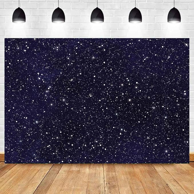Night Sky Star Backdrops Universe Space Theme Starry Photography Backdrop Galaxy Stars 5x3ft Vinyl Children Boy 1st Birthday Party Photo Background Newborn Baby Shower Banner Photo Studio Booth