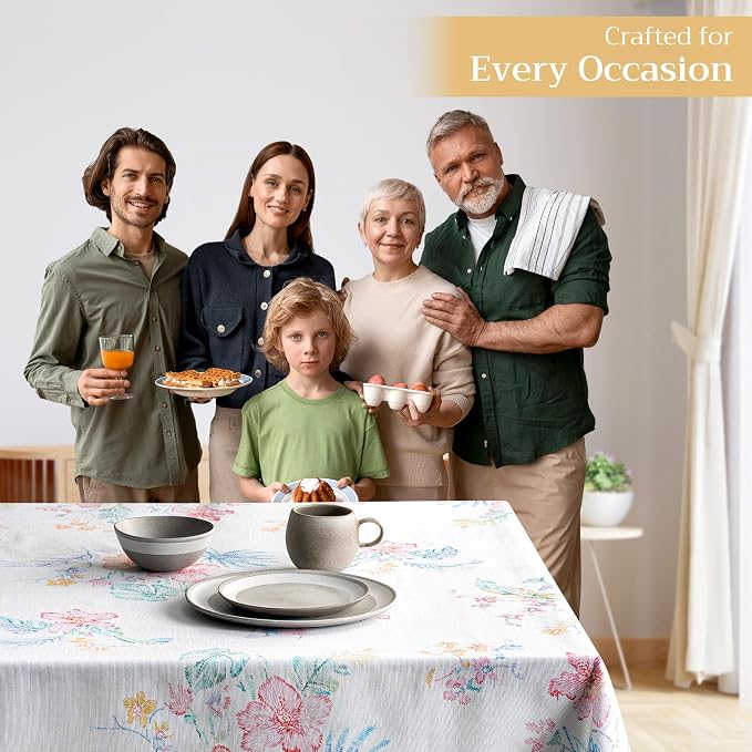 Maison d' Hermine Table Cloth Rectangle Table 100% Cotton 70 x 108 Inches Tablecloth Reusable Decorative for Dining Kitchen Room Farmhouse Party Home Hotel Restaurant Spring Summer - Paradise Island