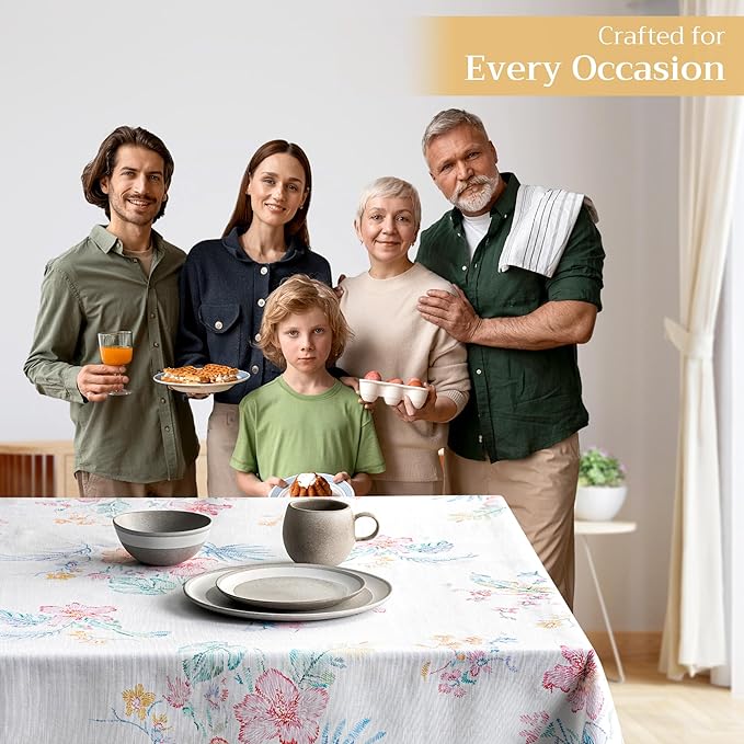 Maison d' Hermine Table Cloth Rectangle Table 100% Cotton 60 x 90 Inches Tablecloth Reusable Decorative for Dining Kitchen Room Farmhouse Party Home Hotel Restaurant Spring Summer - Paradise Island