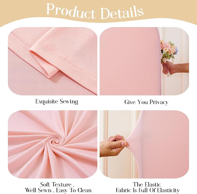 Arch Covers 7.2 and 6ft Dusty Pink Wedding Arch Backdrop Covers Set of 2 Spandex Fitted Balloon Arch Backdrop for Girls Baby Shower Birthday Bridal Shower Party Decor Banquet Photo Booth Background