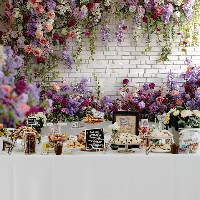 Baocicco Flower Brick Wall Backdrop 5x3ft Rose Flowers Photography Backdrops Baby Shower Bridal Shower Party Decorations Kids Adults Portraits Birthday Wedding Banner Supplies Props Video Studio