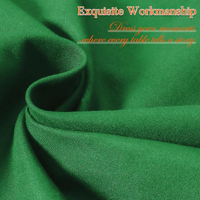 10 Pack Green Table Cloth 60x126 Inch Green Tablecloths for 8 Foot Rectangle Tables, Wrinkle Resistant Rectangular Tablecloth Washable Polyester Fabric Table Covers for Party Banquet Wedding Buffet