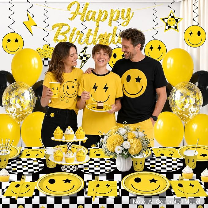 smiley face birthday decorations