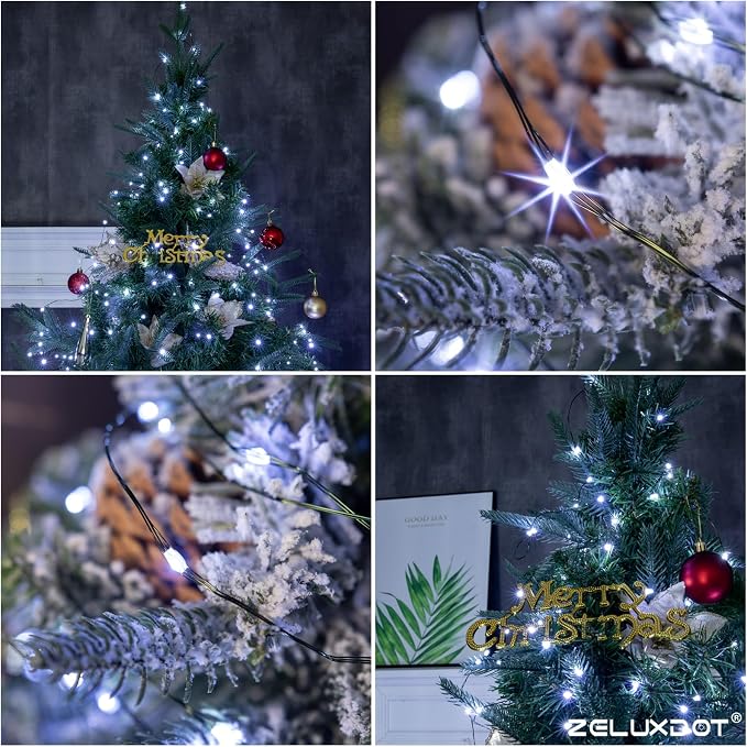 Fairy Lights Plug in,660FT 2000LEDs Waterproof Led String Lights,8 Modes Remote Twinkle Light for Outdoor Indoor Christmas Wedding Birthday Garden Party Decorations,Green Wire,Cool White