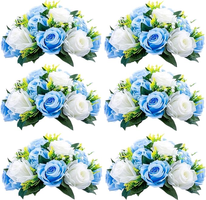 Sziqiqi Artificial Flowers Silk Rose Flowers for Wedding Centerpiece Party Birthday Anniversary Floral Arrangement Decorations