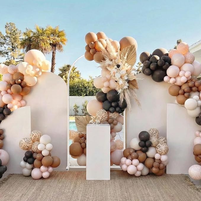 6.6FT Metal Wedding Arch Backdrop Stand,Stable Wedding Arch Frame for Wedding Ceremony Birthday Party Baby Shower Graduation Anniversary Floral Decoration,White