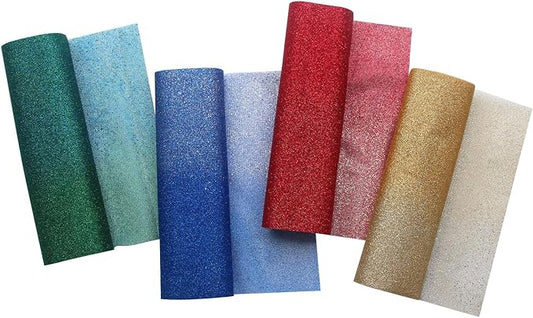 4 Colors Fabric Tulle 11.8 Inch by 16.5 Yards Sparkle Fabric Ribbon for Christmas Gift Wrapping DIY Tutu Skirt Sewing Bow Wedding Decorations Craft Supplies