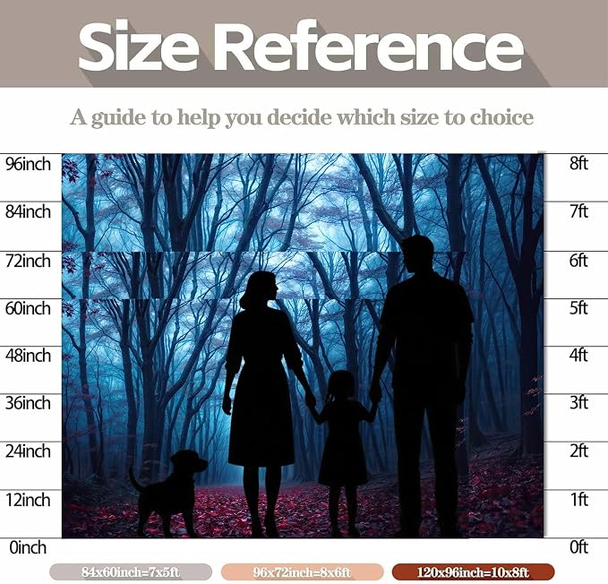 15x10ft Halloween Haunted Misty Forest Backdrop, Horror Creepy Dark Pathway Photograph Background, Spooky Foggy Woods for Halloween Witch Party Photo Backdrop Booth Decorations