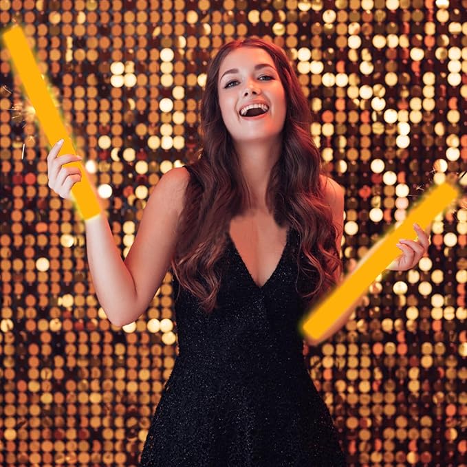 Glow Foam Wand, 36 Pcs Orange Giant Light Up Sticks 3 Modes LED Flashing Baton Wands Party Supplies for Raves,Concert,Birthday,Christmas, Halloween,Sporting Events