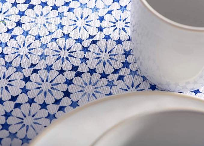 Maison d' Hermine Table Cloth Round Table 100% Cotton 63 Round Inches Tablecloth Reusable Decorative for Dining Kitchen Room Farmhouse Party Home Hotel Restaurant Spring Summer - Passiflora