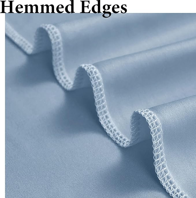20ftx10ft Wrinkle Free Dusty Blue Backdrop Curtains for Parties, Silky Polyester Photo Backdrop Drapes 4 Panels 5x10ft Back Drop Cloth for Wedding Birthday Baby Shower Photography Background