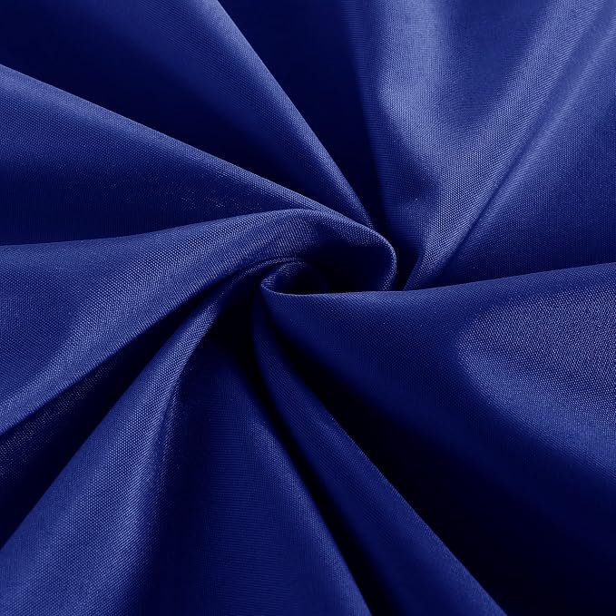 Obstal 2 Pack Table Clothes for 4 Foot Rectangle Tables - Water Resistant Washable Fabric Polyester Rectangle Table Cover Protector for Wedding, Banquet and Trade Shows, 48L x 24W Inches, Royal Blue