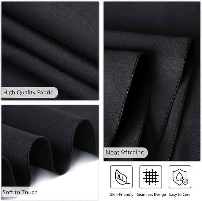 12 Pack Black Tablecloths 60 x 126 Inch Rectangular Table Cloths for Rectangle Tables 8ft, Wrinkle Resistant Black Table Cloth Washable Polyester Fabric for Buffet Wedding Party Banquet