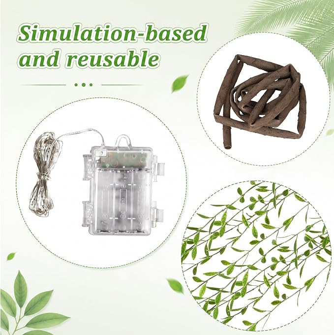 45 Pcs Jungle Theme Decorations, Artificial Faux Vines Hanging Greenery for Rainforest Party, Classroom Bedroom Home Wall & Ceiling Decor