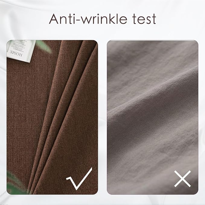 BALCONY & FALCON Round Tablecloth Washable Wrinkle Resistant and Water Proof Table Cloth Decorative Linen Fabric Tablecloths for Dining Party Kitchen Wedding and Outdoor Use(Brown, 70" Round)