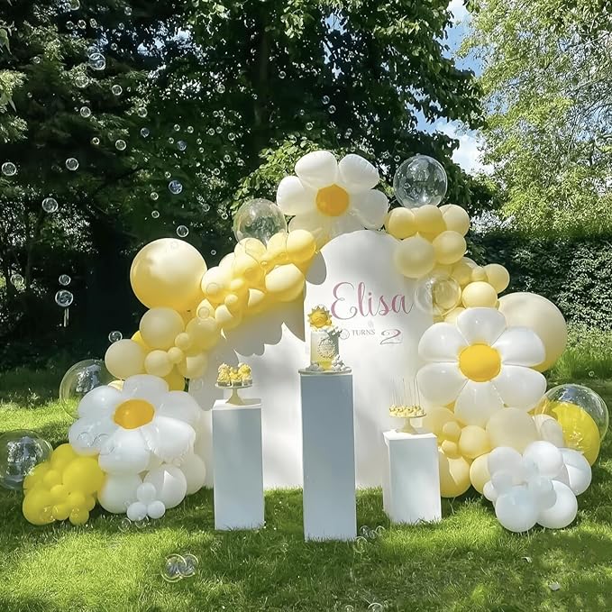 412pcs Pastel Yellow Balloon Garland Arch Kit 18 12 10 5 Inch Different Sizes Light Yellow Latex Balloons for Baby Shower Birthday Anniversary Wedding Gender Reveal Sunflower Party Decoration