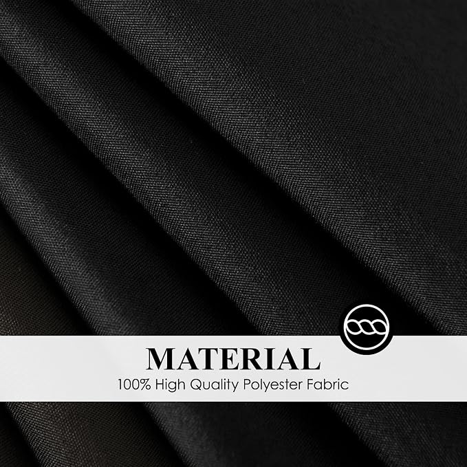 Round Tablecloth 6 Pack 120 Inch Black Tablecloths Washable Decorative Linen Polyester Table Clothes Cover for Dining Table Banquets Buffet Parties and Wedding