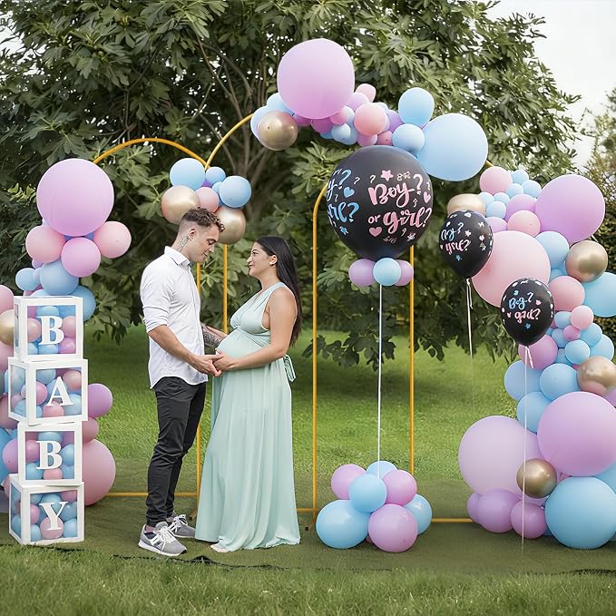 Tamodan Metal Arch Backdrop Stand Set of 3 (7.2FT+6.6FT+6FT), Gold Wedding Arch with 12 Ground Nails, Stable Balloon Flower Arch for Wedding Birthday Baby Shower Garden Decor