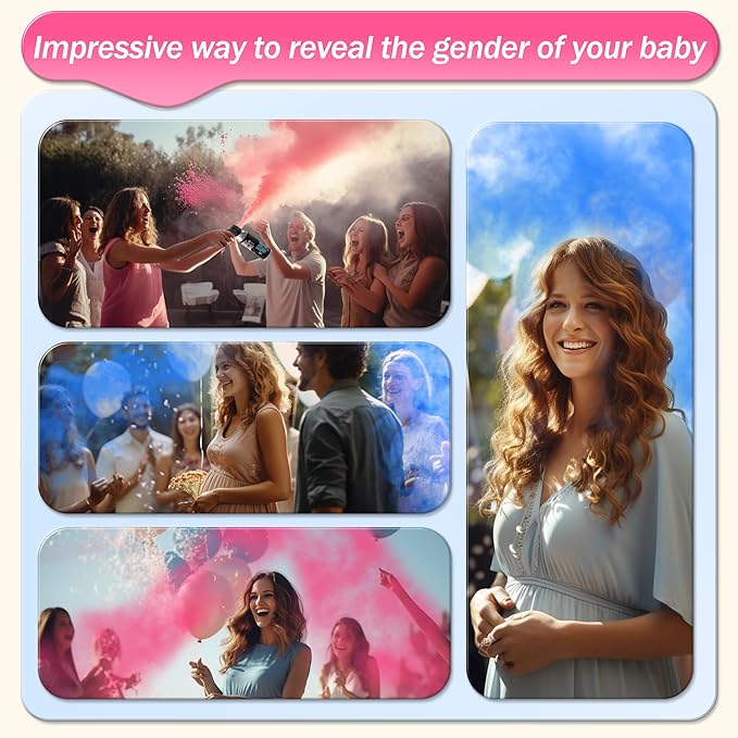 POPUPARTY Gender Reveal Fire Extinguisher Color Blasters, 1 Pink Blaster, 1 Blue Blaster