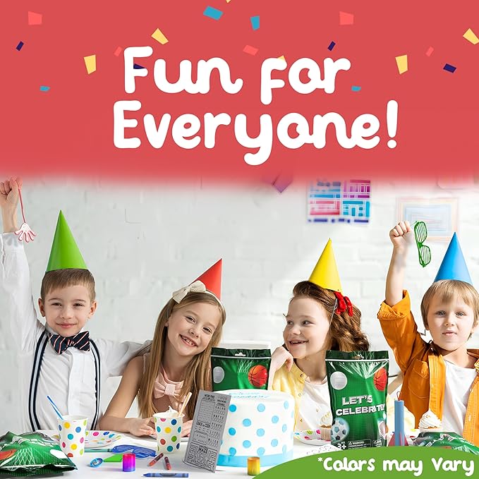 Crown Display Party Favors for Kids 10 Pre Filled Party Favor Bags - Sports Fun Goodie Bags Stuffers for Kids with Fidget Toys and Small Toys Goody Bag Stuffers - Party Favors for Kids 4-8