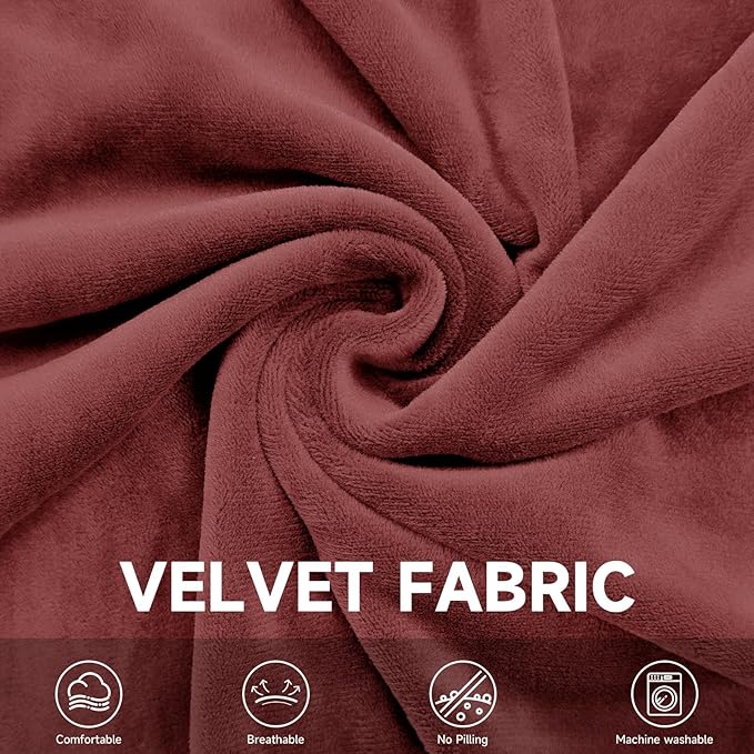 Velvet Wingback Dining Chair Cover Soft Stretch Accent Chair Cover Slipcover Thick Plush Wing Back Chairs Covers Furniture Protect Washable Chairs Protector Covers for Dining Room (Wine, 4)